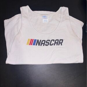 NASCAR White Tank Top with Logo Women’s